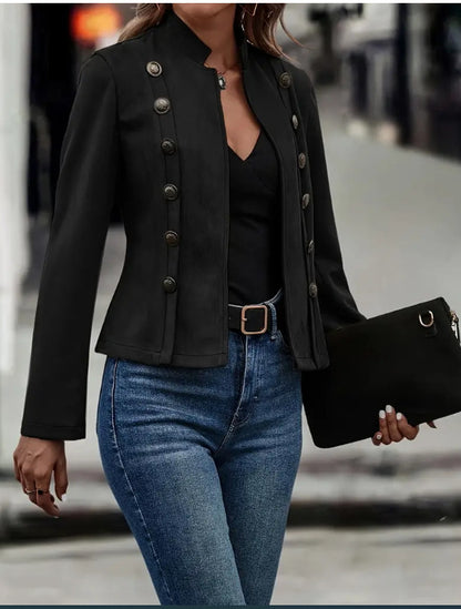 Veste élégante à boutons style militaire pour femme ✨