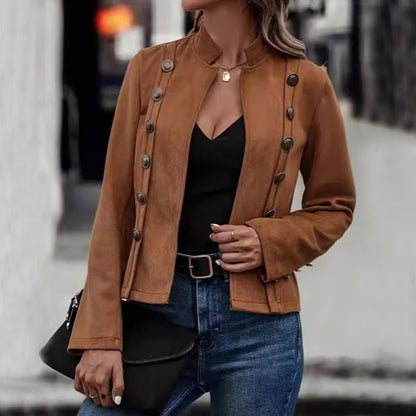 Veste élégante à boutons style militaire pour femme ✨