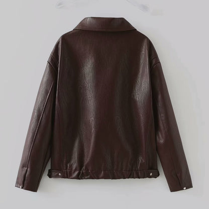 Veste moderne effet cuir pour femme ✨