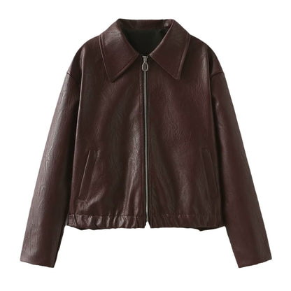 Veste moderne effet cuir pour femme ✨