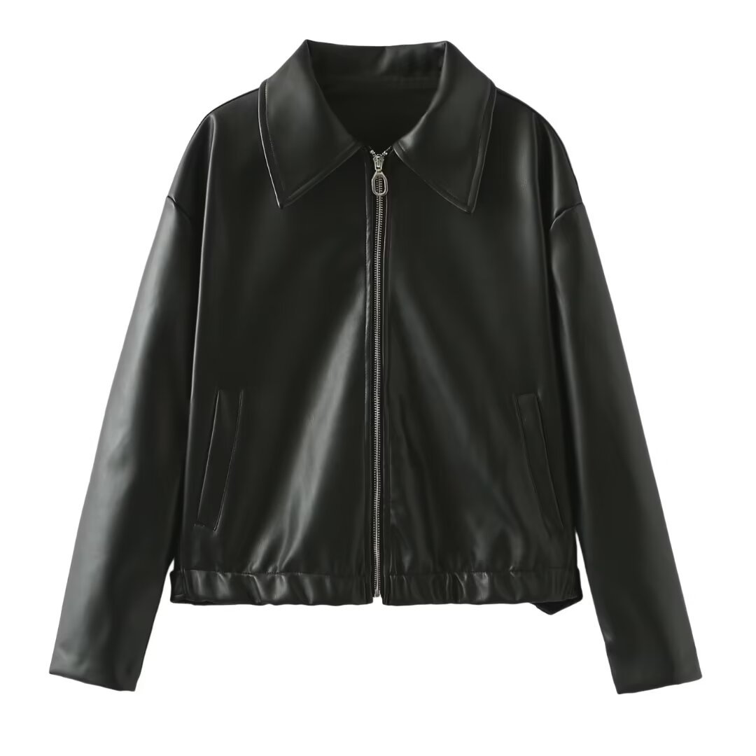 Veste moderne effet cuir pour femme ✨