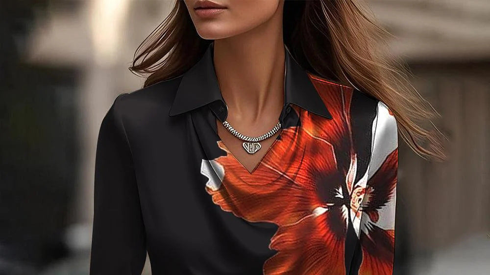 Blouse élégante à col drapé pour femme ✨