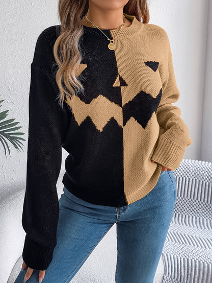Pull femme à motif graphique moderne ✨