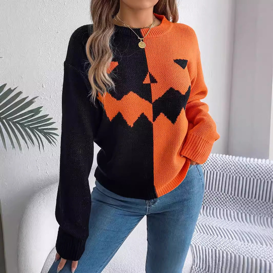 Pull femme à motif graphique moderne ✨